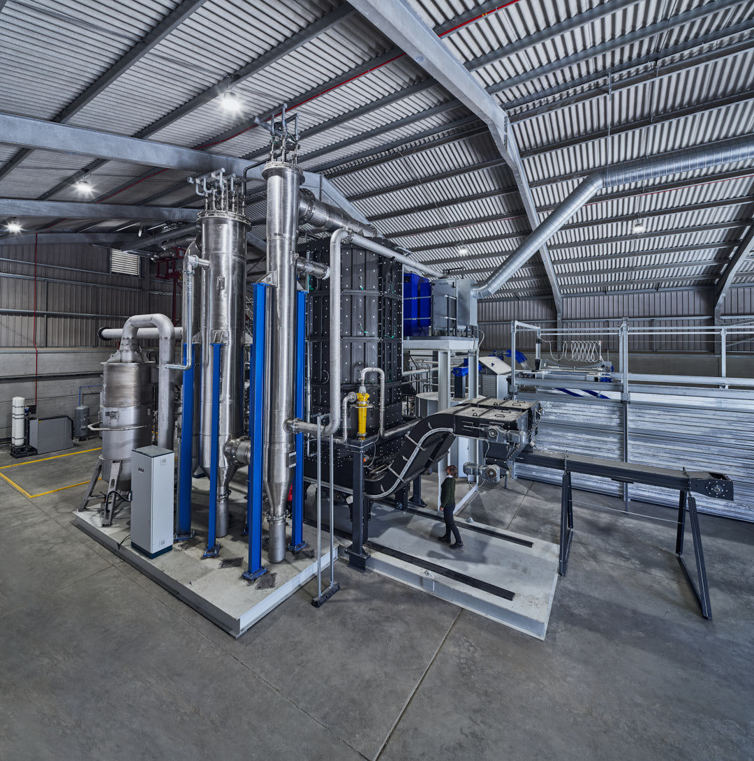 Elevated view of the BIOCCUS process plant